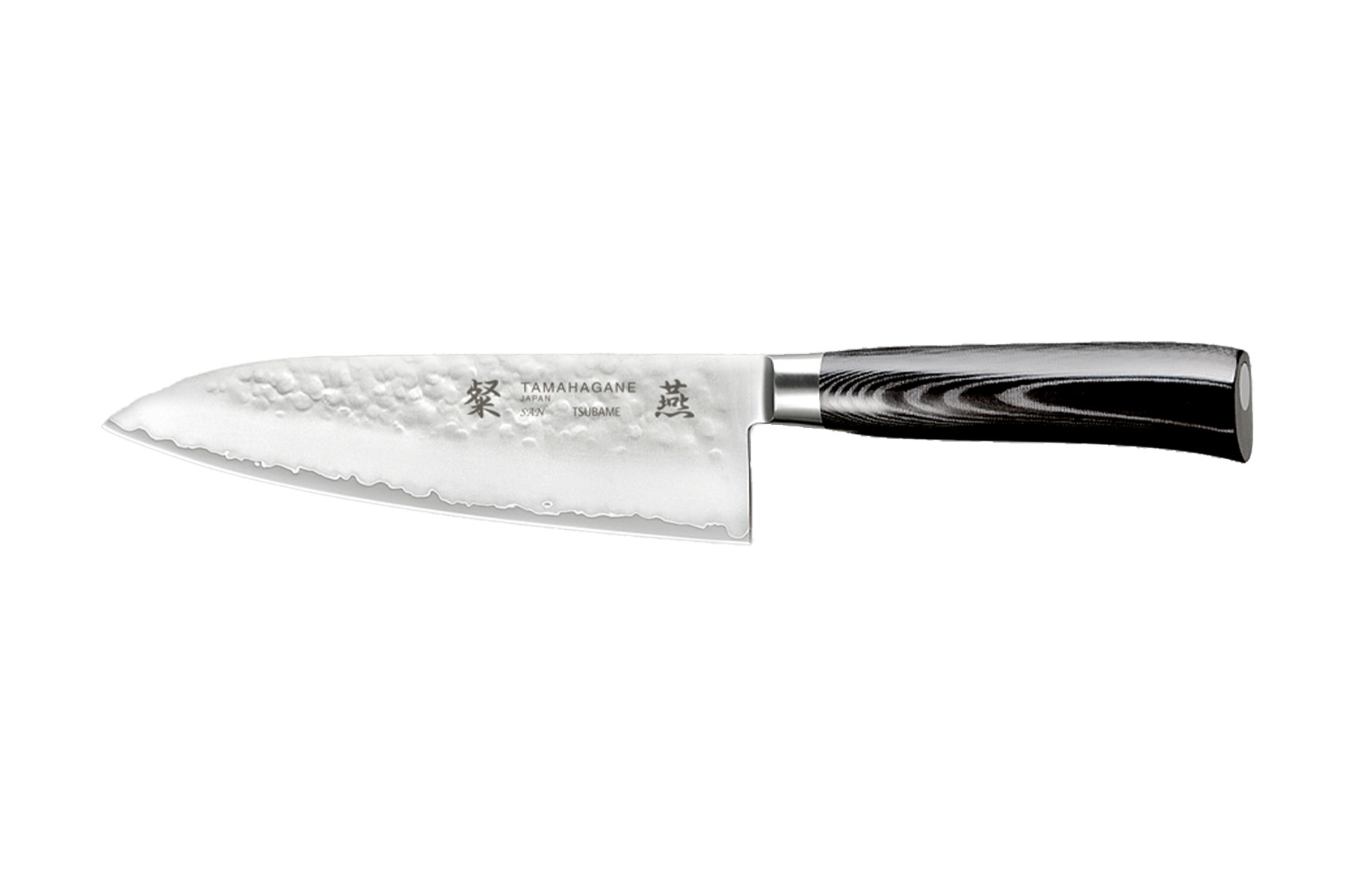 Couteau japonais Tamahagane Tsubame Hammered - Couteau de chef 15 cm