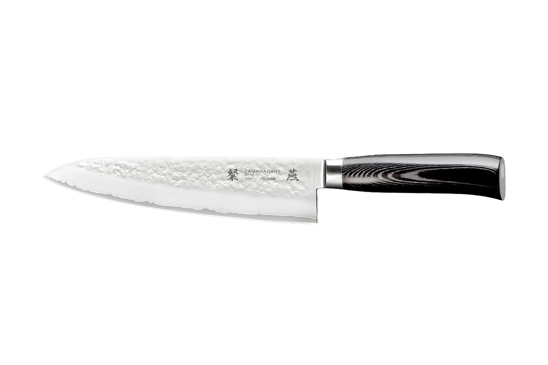 Couteau japonais Tamahagane Tsubame Hammered - Couteau de chef 21 cm