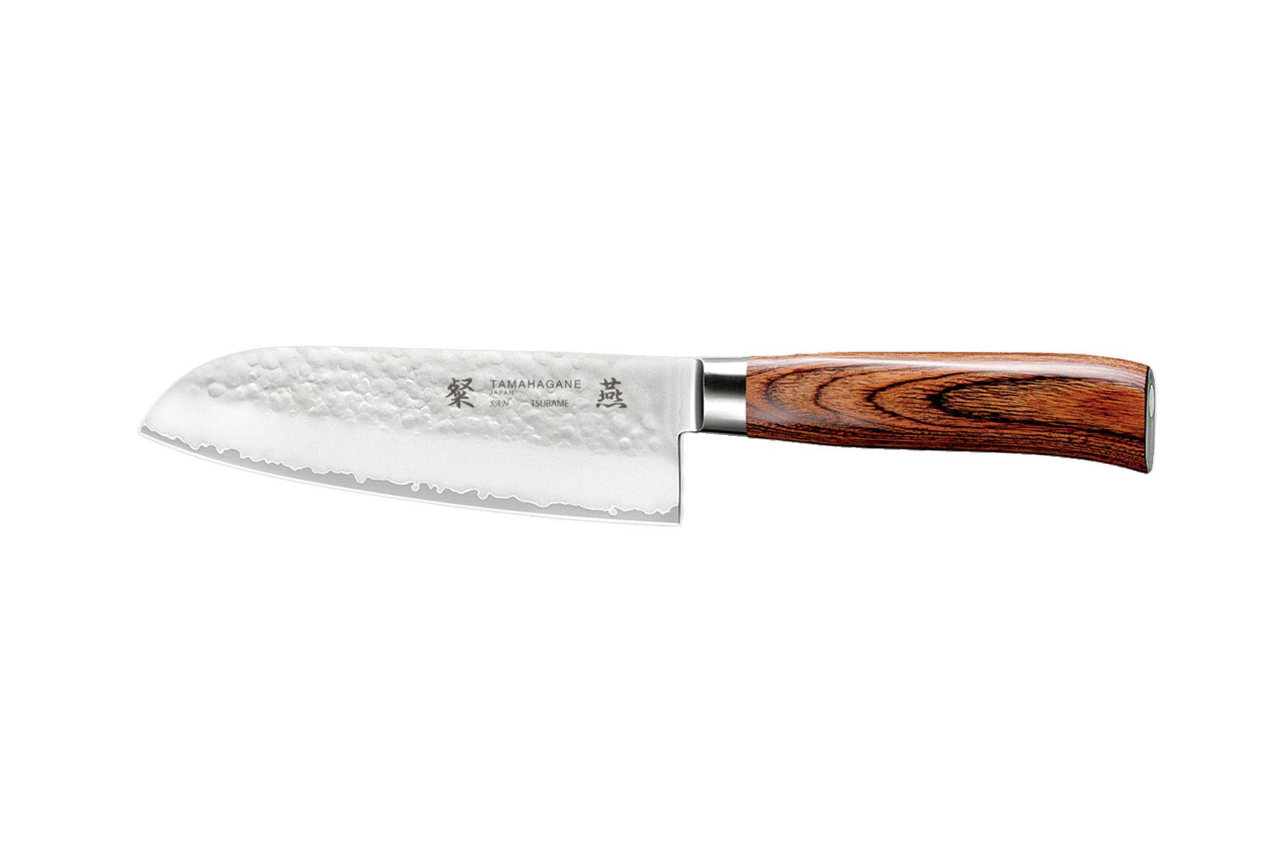 Couteau japonais Tamahagane Tsubame pakkawood - couteau santoku 16 cm