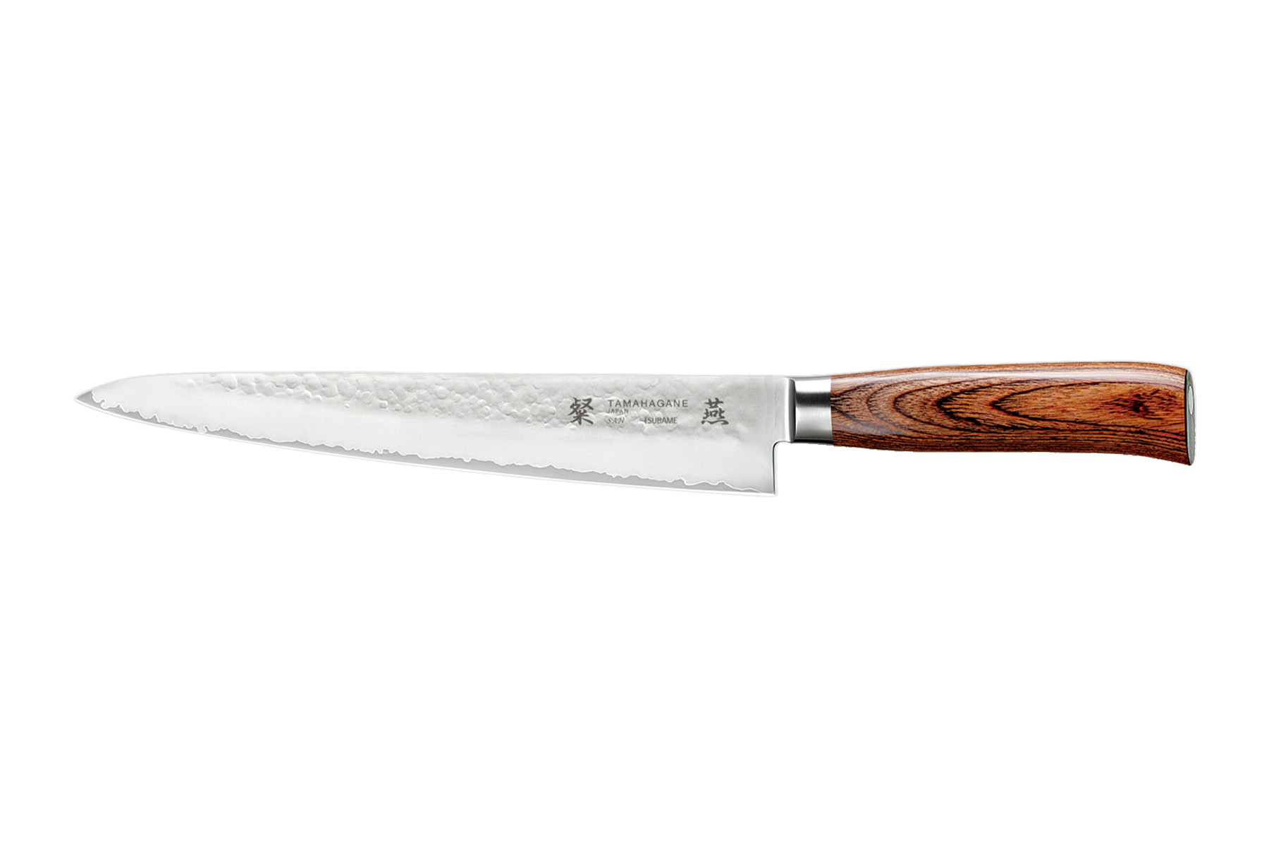Couteau japonais Tamahagane Tsubame pakkawood - couteau sujihiki 24 cm