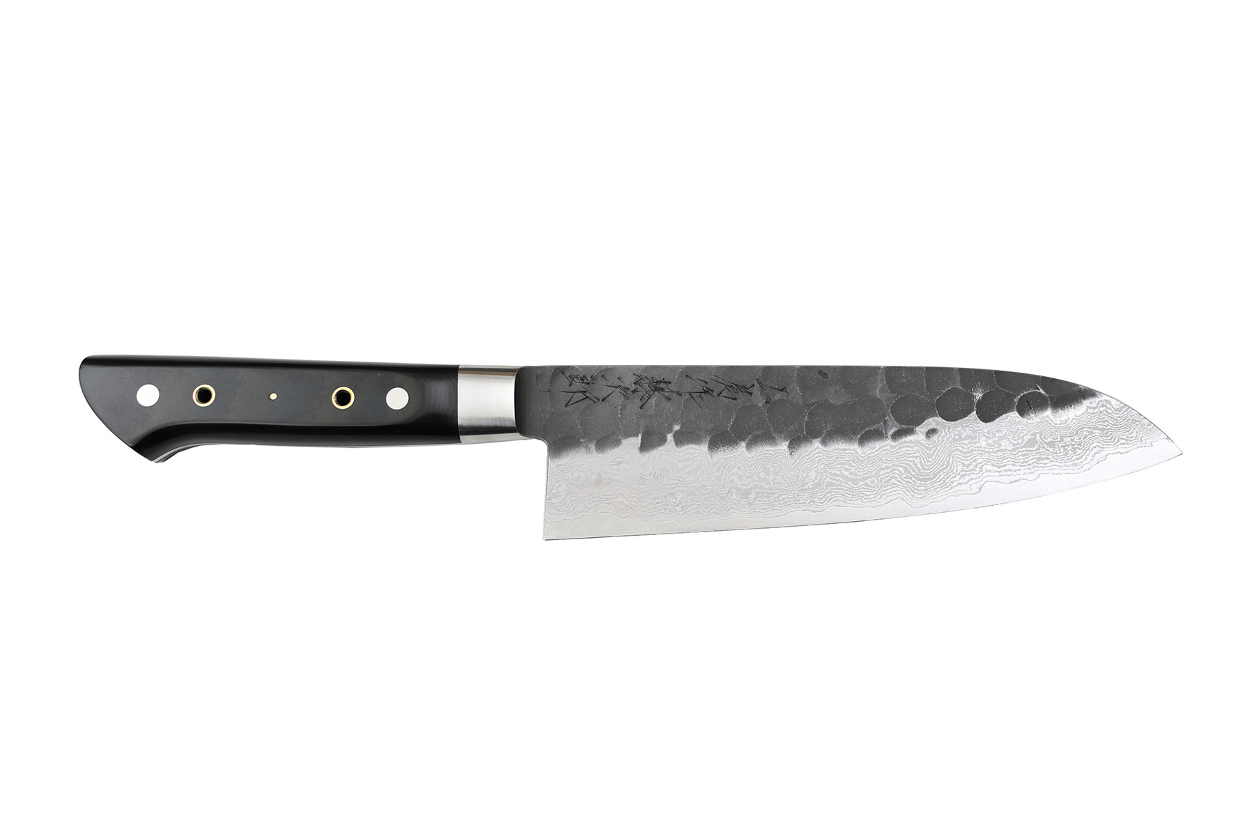 Couteau japonais Tojiro Handmade VG10 Micarta - Couteau santoku 17 cm