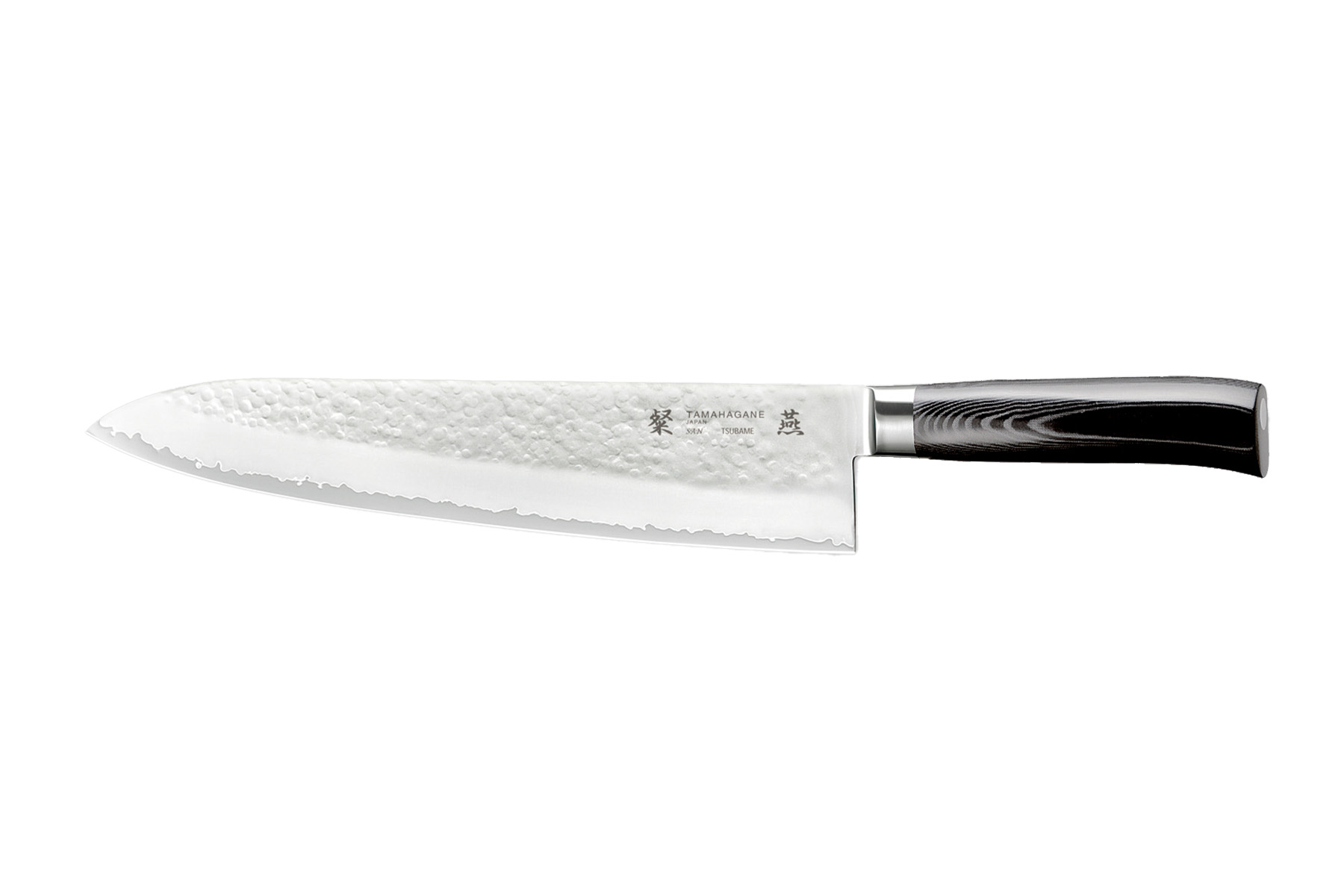 Couteau japonais Tamahagane Tsubame Hammered - Couteau de chef 27 cm
