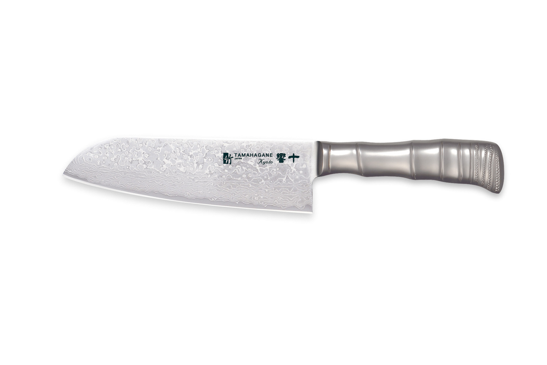 Couteau japonais Tamahagane Bamboo Kyoto 63 ply - Couteau santoku 17,5 cm